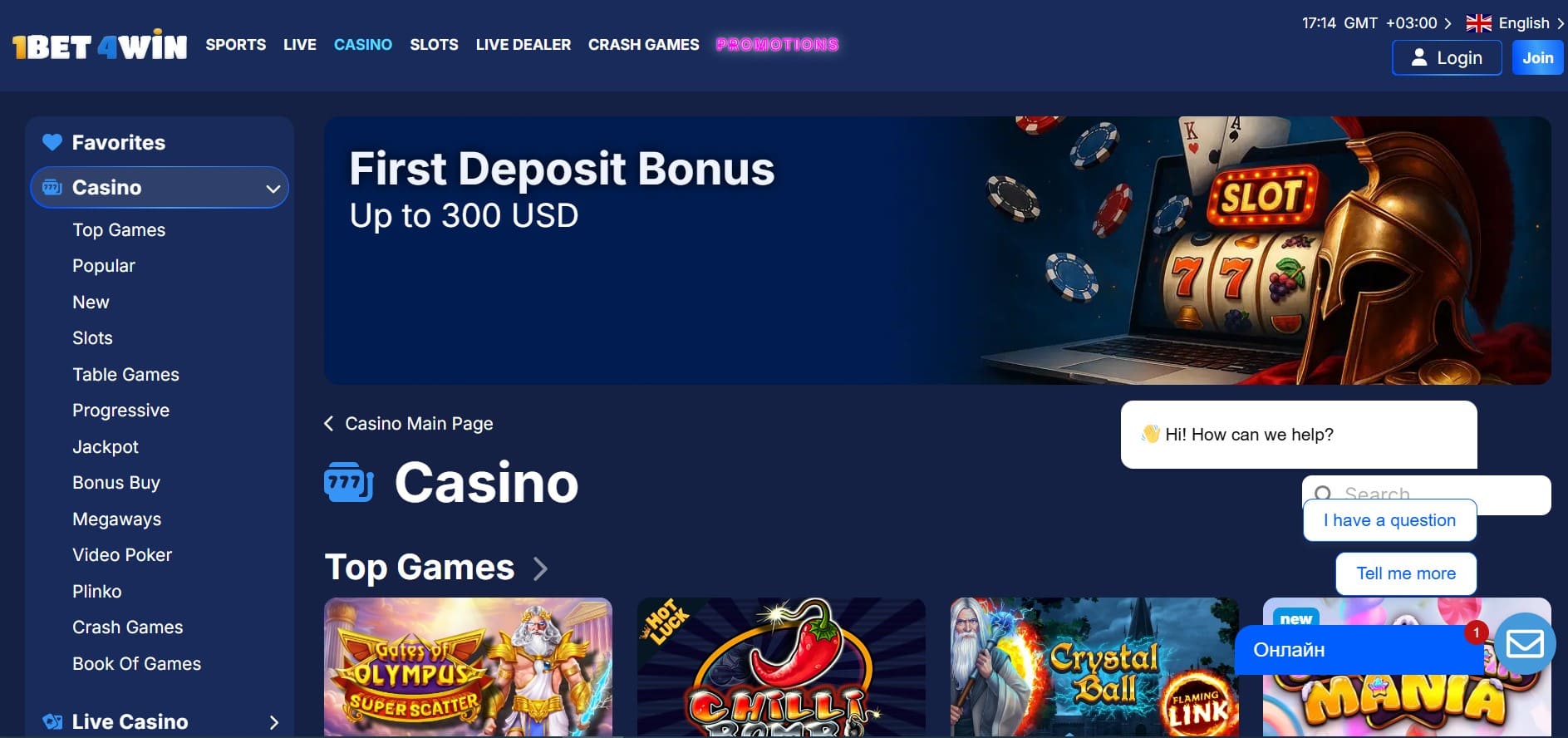 1Bet4Win Casino – 150% hasta €600 + 100 GG y Uncrossable Rush