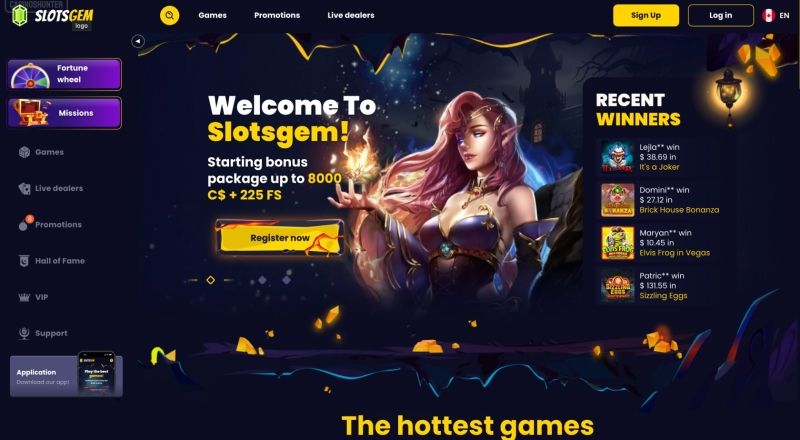 SlotsGem Casino – 100 GG sin depósito y Uncrossable Rush